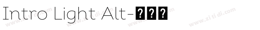 Intro Light Alt字体转换